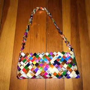2000s Woven Wrapper Mini Purse